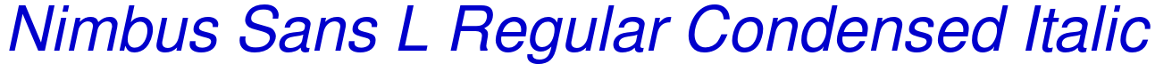 Nimbus Sans L Regular Condensed Italic font